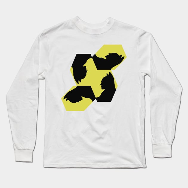 TWO IMAGES Penguin & Bat Long Sleeve T-Shirt by AmazingArtMandi